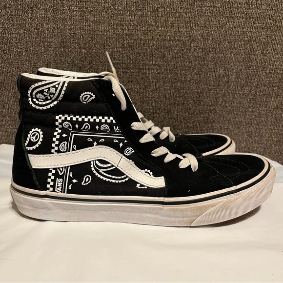 Vans Other - VANS Sk8 Hi Peace Paisley‎ Black White High Top Suede Sneakers Mens Size 8
